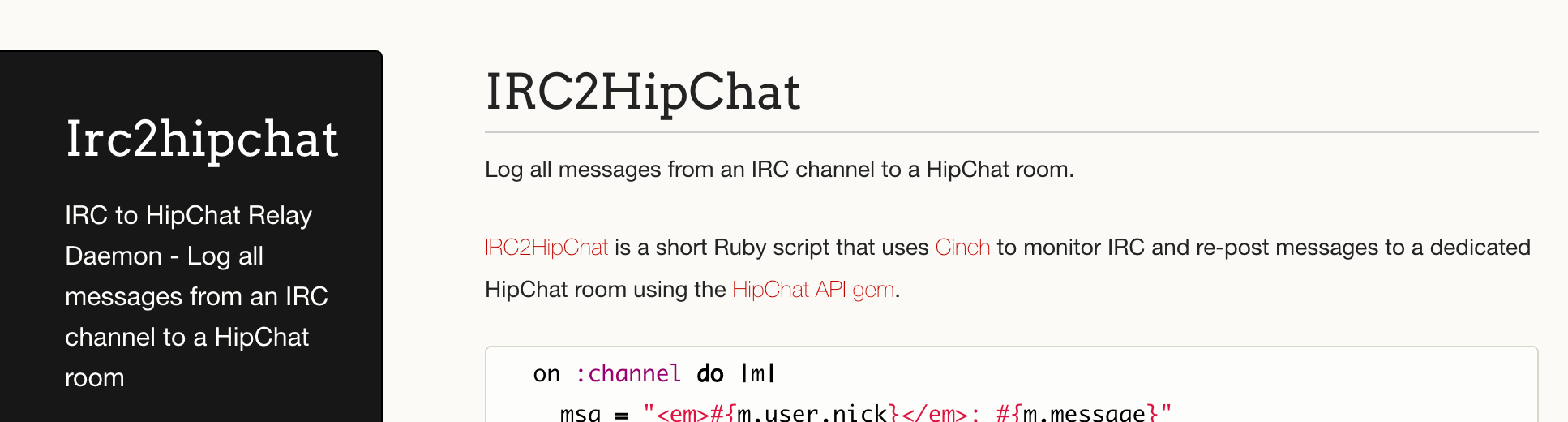 IRC2HipChat