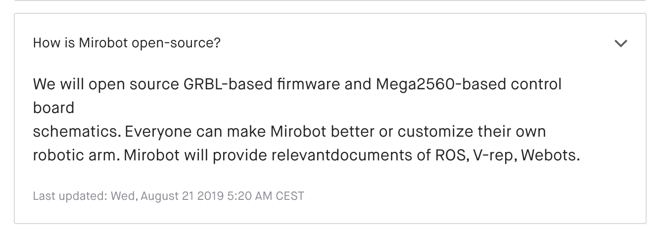 mirobot open source